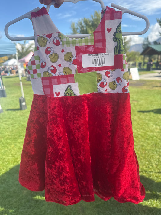 EB Velvet Grinch Dress