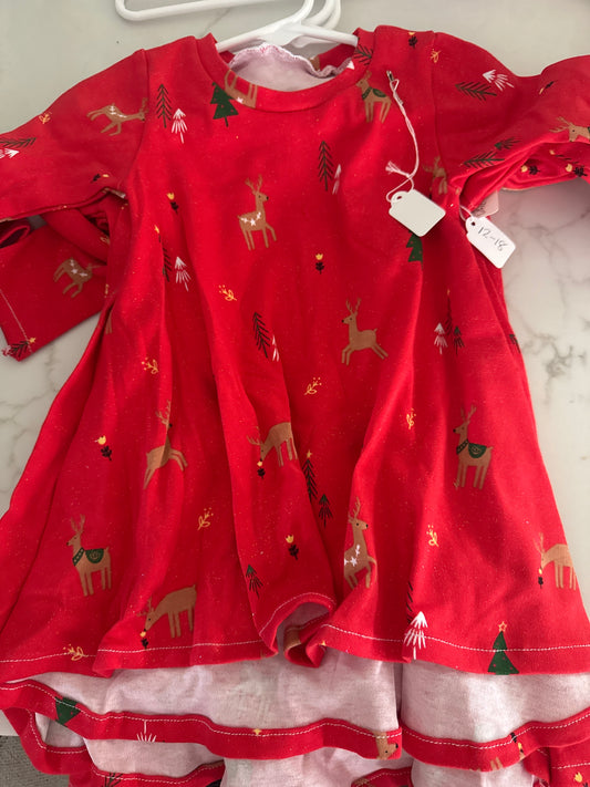 EB Red Reindeer Tshirt Dress
