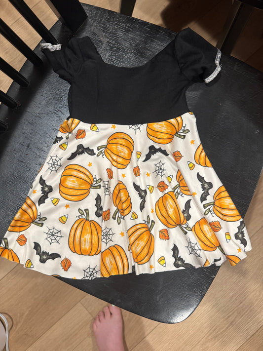 EB Pumpkin Bat Twirl Dress