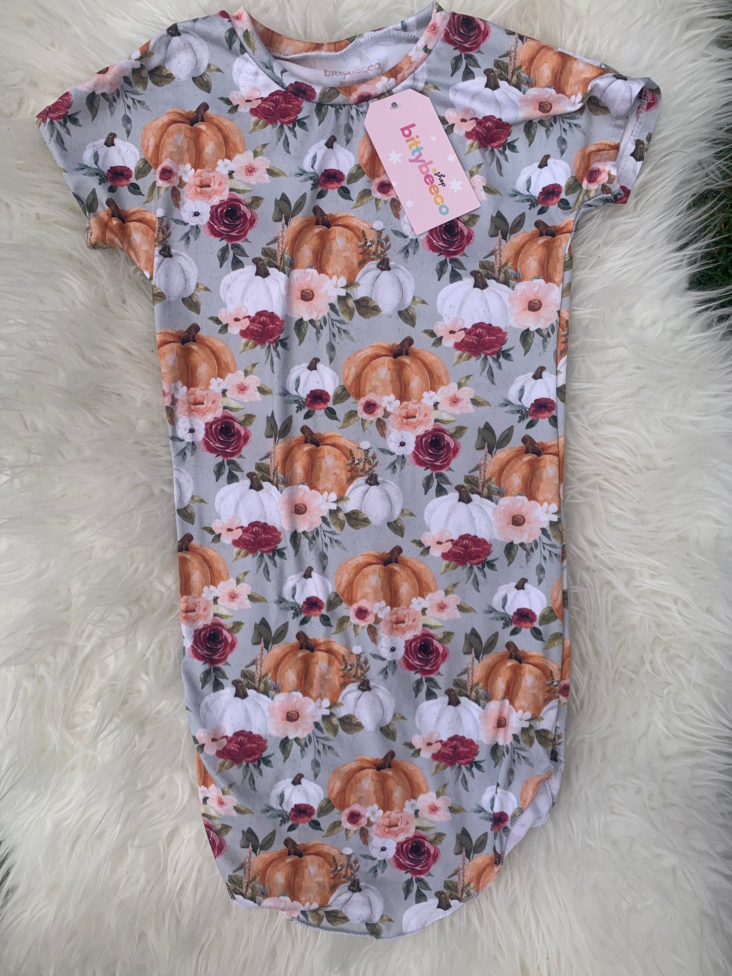 Pumpkin Floral Polly Dress