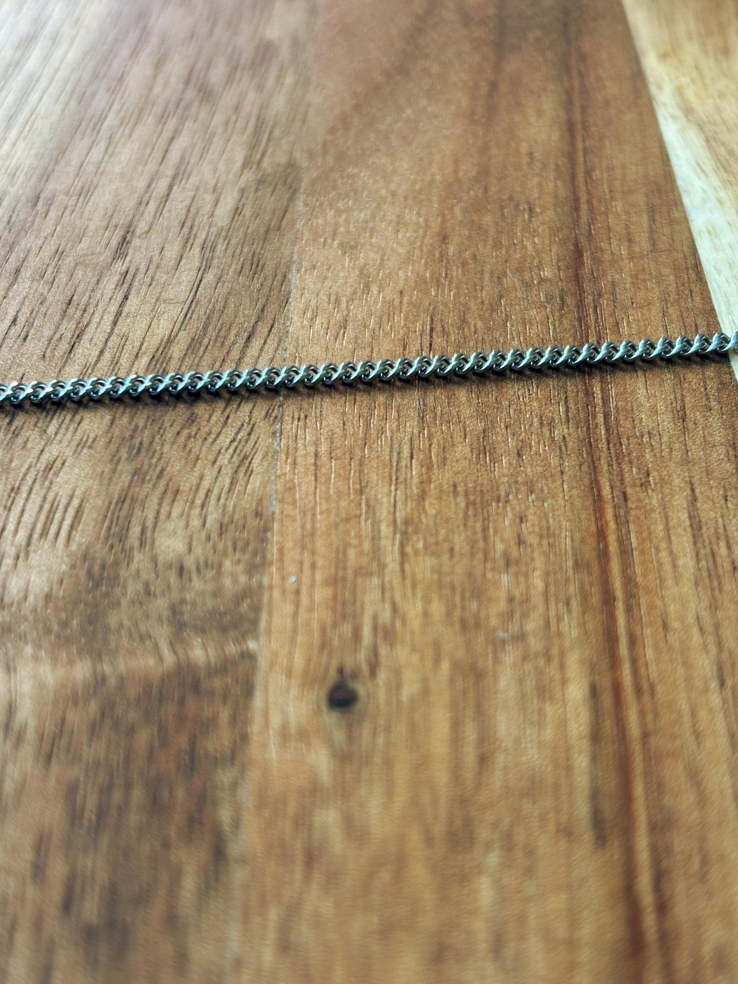 Tiny stainless steel curb chain sold by the foot