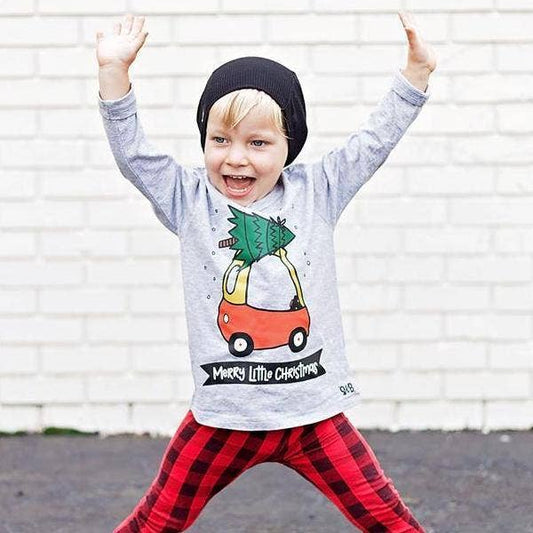 12M spillthebeansetc - Merry Little Christmas Kid's Long Sleeve Shirt
