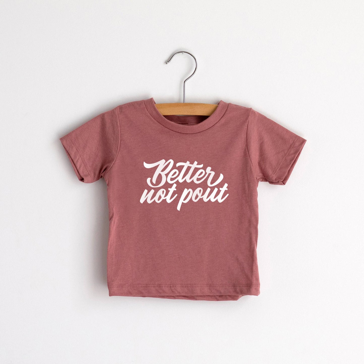 18-24m Gladfolk - Better Not Pout Mauve Baby & Kids Christmas Tee