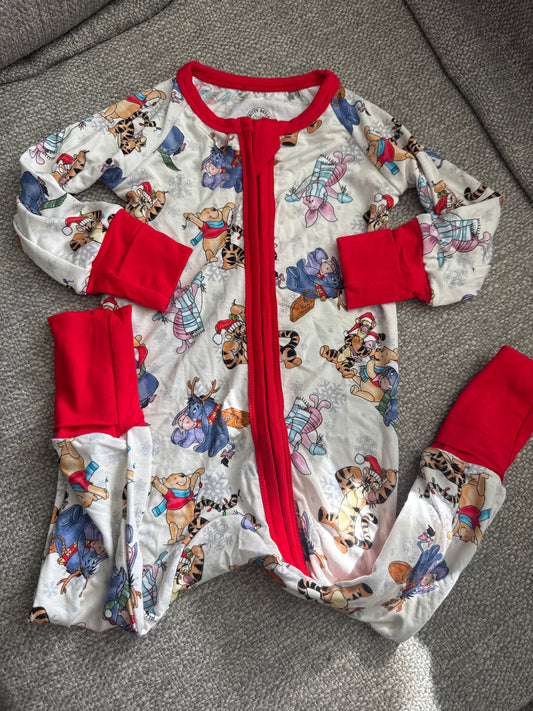 Bitty Belle Winnie Holiday Bamboo Zippy Jammies