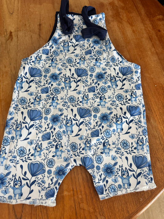 Bluey Cottagecore Knotted Overalls