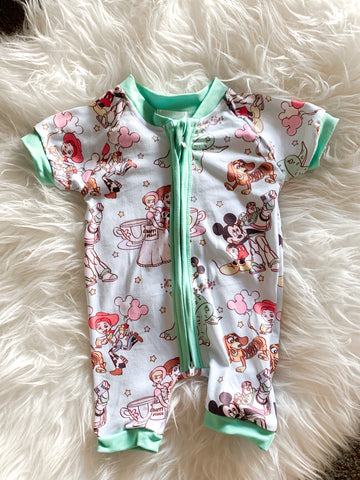 Toy Story Zipper Shorts Romper