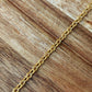 Textured Gold Stainless Steel Cable Chain (3.5mm, Sold by Foot)