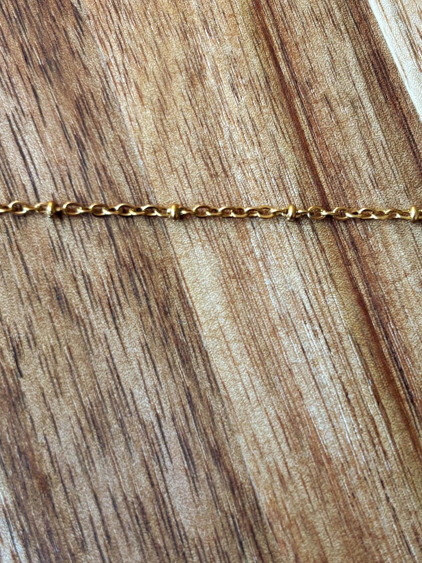Satellite chain non-tarnish gold 2 x 3 mm beads by the foot stainless steel
