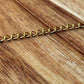 Curb chain size small 3 mm x 4 mm waterproof gold stainless steel sold by the foot