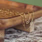 Paper clip chain non-tarnish gold stainless steel small size sold by the foot