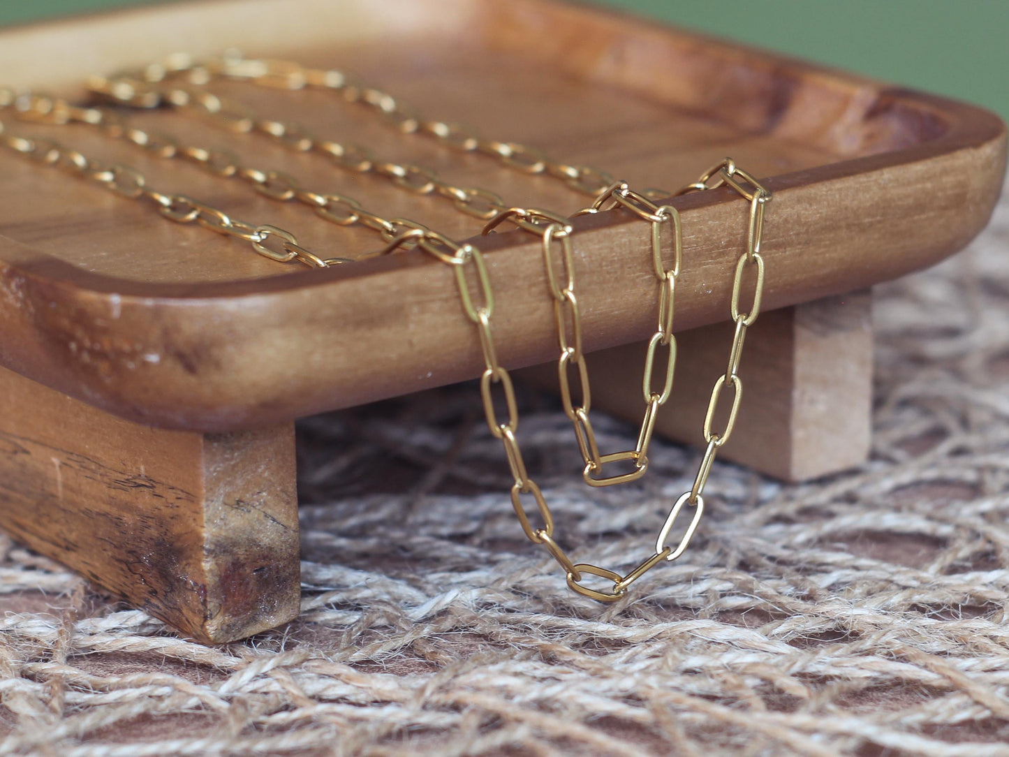 Waterproof Gold Paperclip Chain, 304 Stainless Steel, 4.25 x 11mm Links
