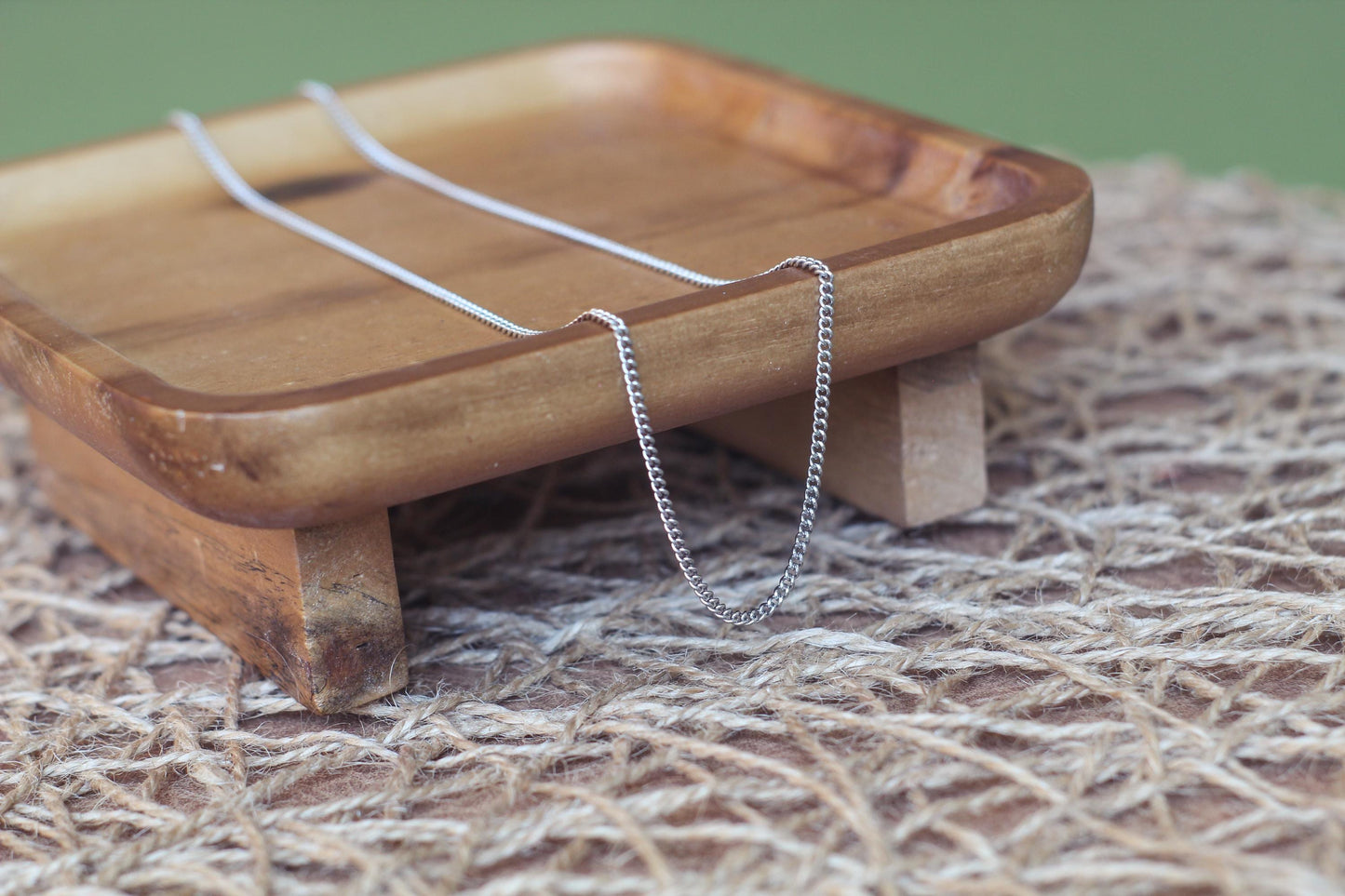 Tiny stainless steel curb chain sold by the foot