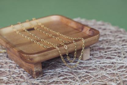 Kinked Paperclip Cable Chain, 6mm x 3mm Brass, Sold by Foot