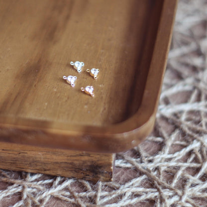Clear CZ Y Connector | 14K Gold Filled or Sterling Silver 3 Way Jewelry Link | Permanent Jewelry Hand Chain Connector