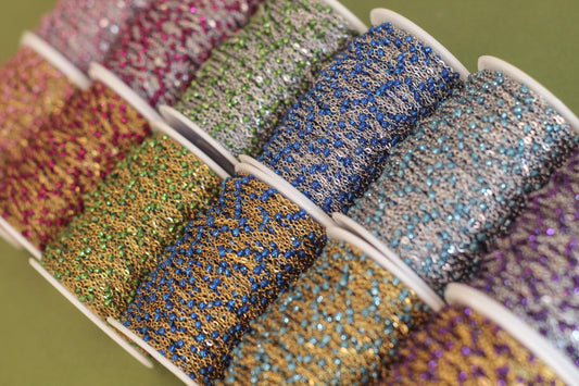 1.5mm PVD Gold & Silver Color Option Stainless Steel Enamel Chain by the Foot Waterproof Permanent Jewelry Supply Tarnish Free Sparkle Chain