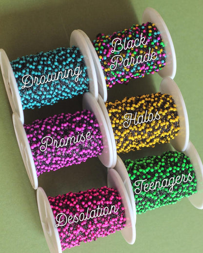 1.5mm PVD Black Neon Rainbow Stainless Steel Enamel Chain by the Foot Waterproof Permanent Jewelry Supply Tarnish Free Chain