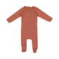 Pouf - Ribbed Henley Footie 6-9m Brick